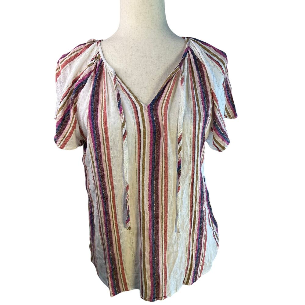 Maurices Multicolor Striped Blouse – Size Large